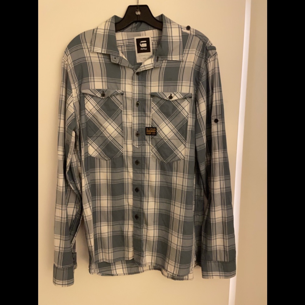 G-Star Long Sleeve Plaid Button Up Shirt